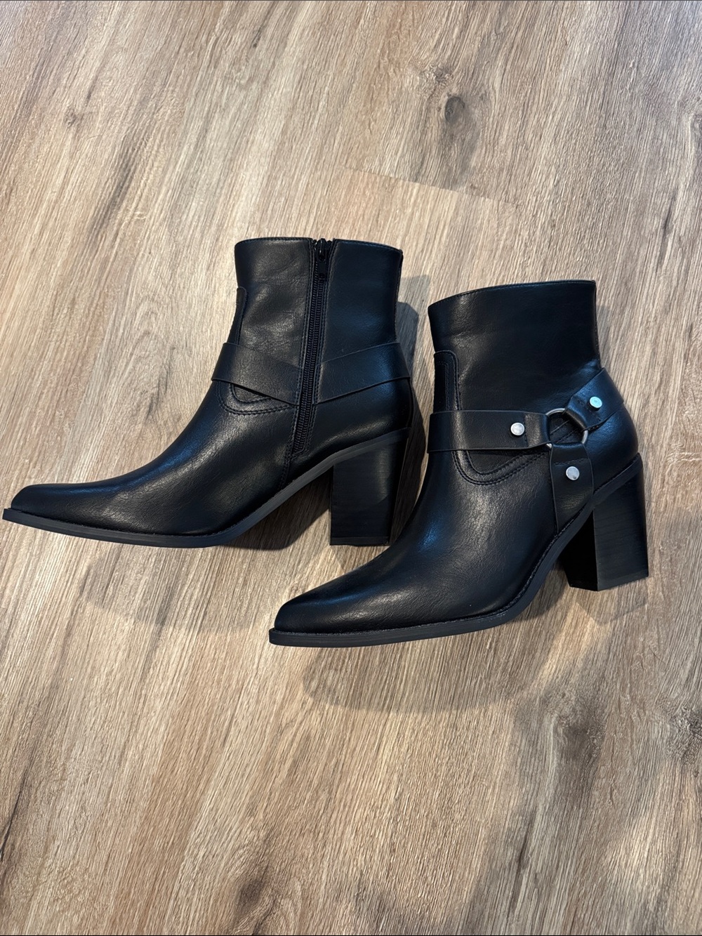 Black Leather booties